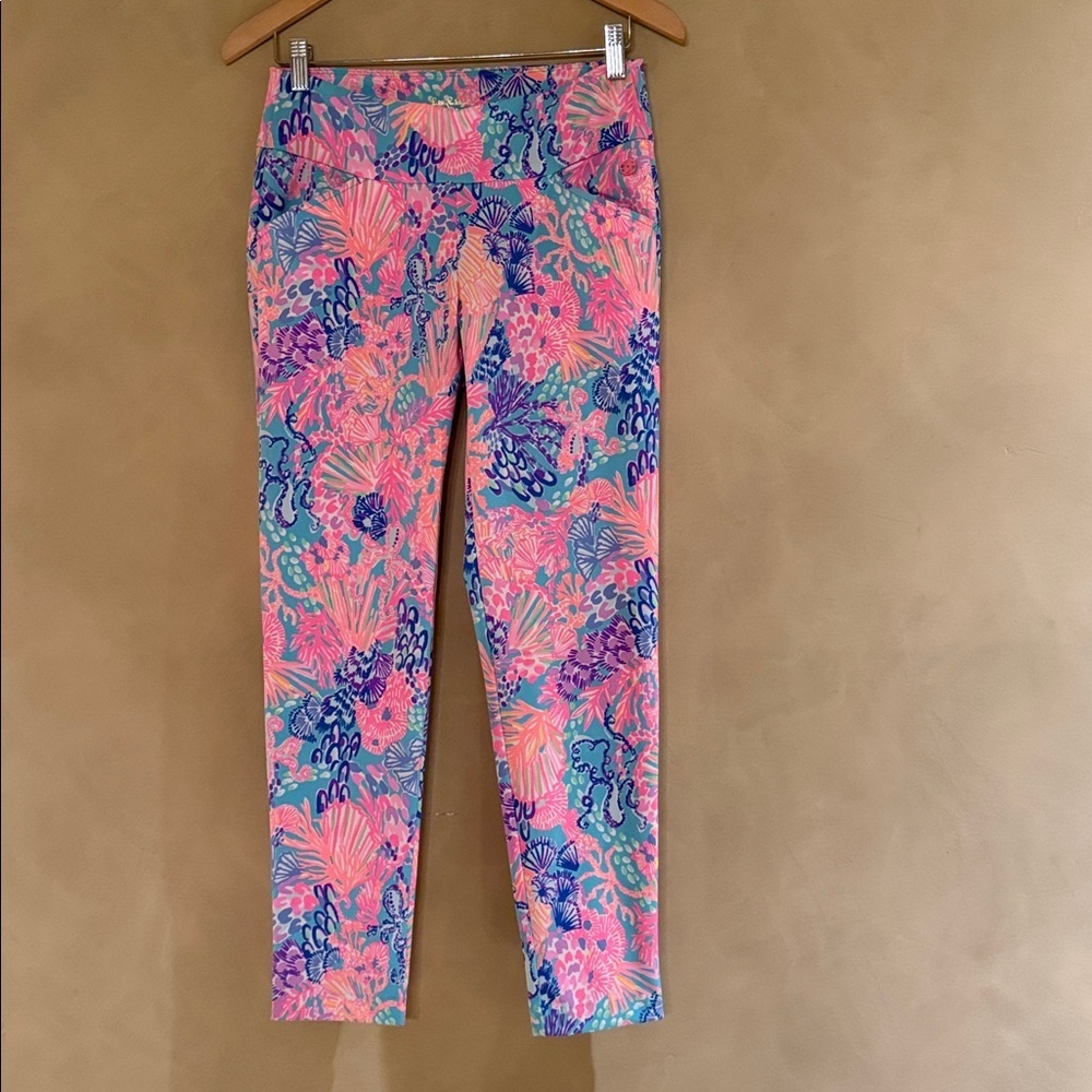 LILLY PULITZER LUXLETIC UPF 50+GOLF CORSO PANT Block Party  size 2